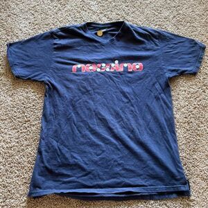 Mossimo Men's Navy and Blue T-shirt